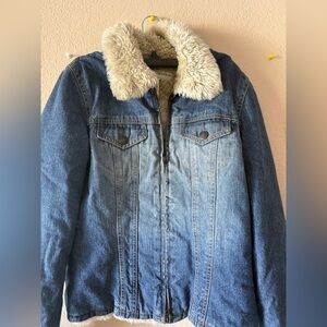 Abercrombie & Fitch Denim Jacket with Cream Lining